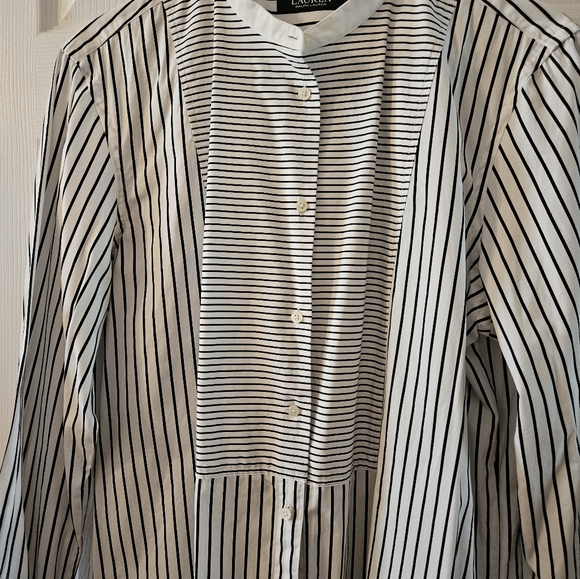 Womens Tuxedo Blouse - Picture 2 of 4